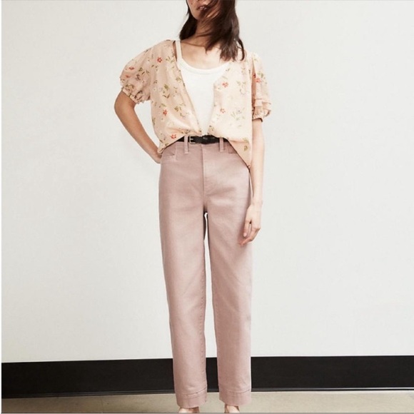 Madewell Slim Emmett Tapered Pant in Vintage Petal Size 29 - Picture 2 of 14